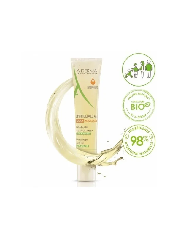 ADERMA EPITHELIALE A.H DUO MASSAGE 40ML GEL-HUILE CICATRICES ET VERGETURES