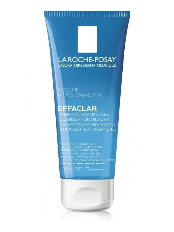 LA ROCHE POSAY EFFACLAR GEL MOUSSANT PURIFIANT TUBE 200ML peau grasse acneique