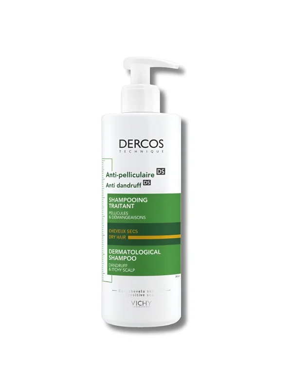 VICHY DERCOS - SHAMPOING ANTI PELLICULAIRE CHEVEUX SECS 390ML