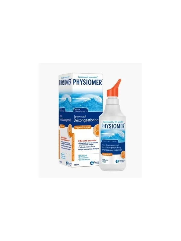 PHYSIOMER Hypertonique, le spray nasal décongestionnant 135ml +2 ans