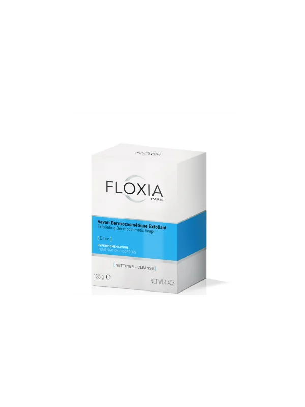 FLOXIA Savon Dermocosmétique Exfoliant ECLAIRCISSANT 125 G