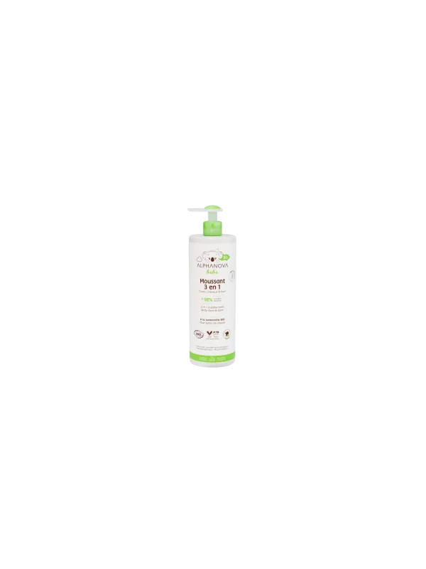 ALPHANOVA - MOUSSANT 3 EN 1 CORPS, CHEVEUX ET BAIN MOUSSANT 400ML