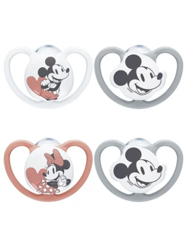 NUK Space Disney Mickey & Minnie 0-6M Silicone Pacifier 1P.