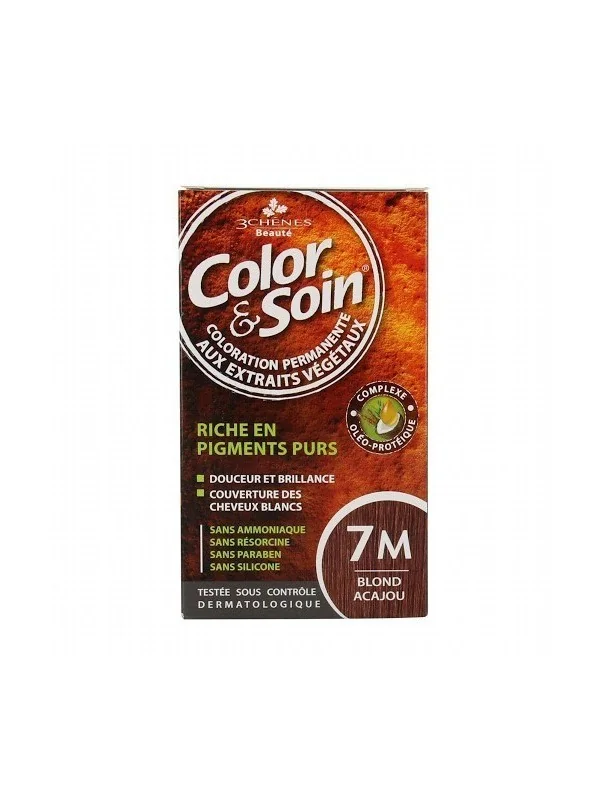 color soin blond acajou 7m coloration permanente