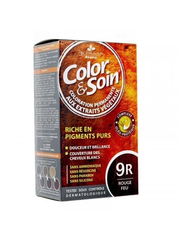 color soin rouge feu 9r coloration permanente