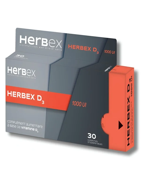 HERBEX - VITAMINE D3 1000 UI 30 COMPRIMES