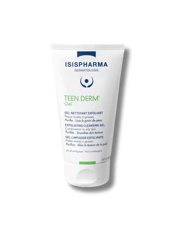 ISISPHARMA TEEN DERM - GEL NETTOYANT EXFOLIANT PEAUX MIXTES A GRASSES 150ML