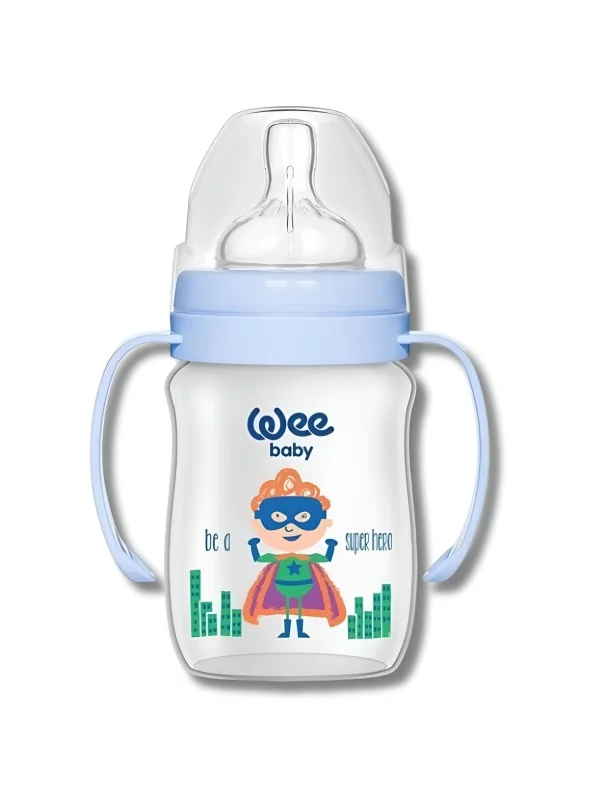 WEE BABY - BIBERON EN PLASTIQUE AVEC ANSE 150 ML