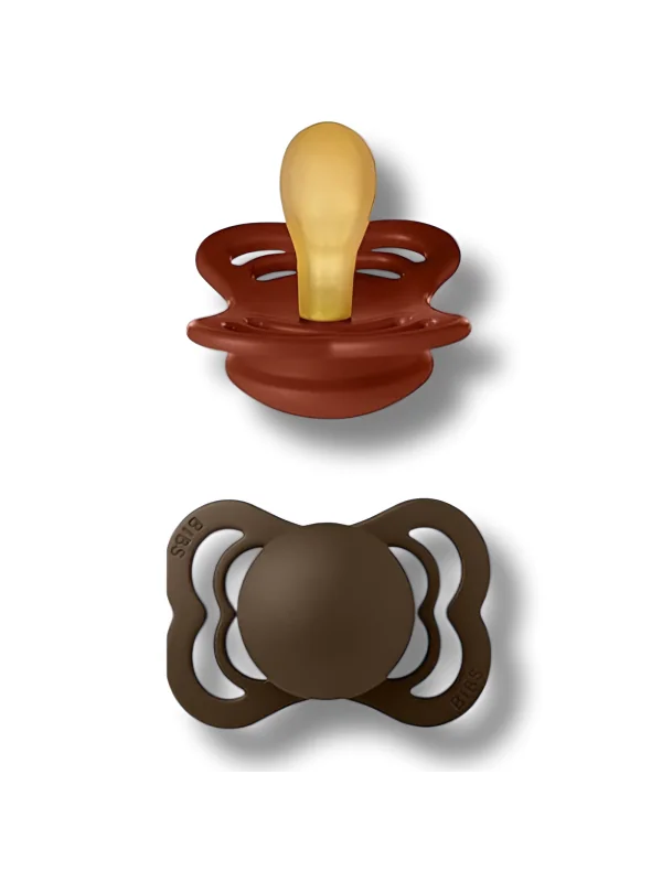 BIBS - LOT DE 2 SUCETTES SUPREME COLLECTION RUST MOCHA TAILLE 2