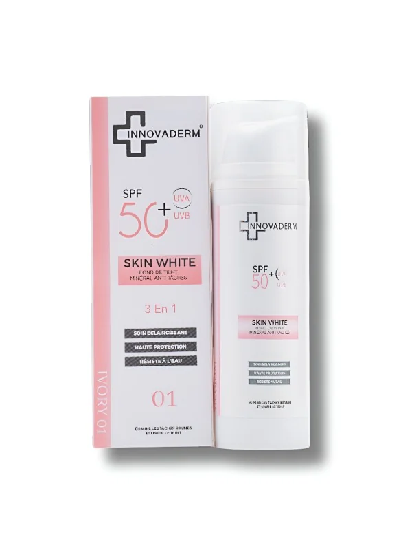 INNOVADERM SKIN WHITE - FOND DE TEINT MINERAL ANTI TACHES IVORY 01
