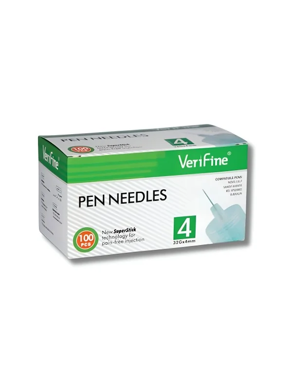 VERIFINE - AIGUILLES STYLOS INSULINE 4MM B/100