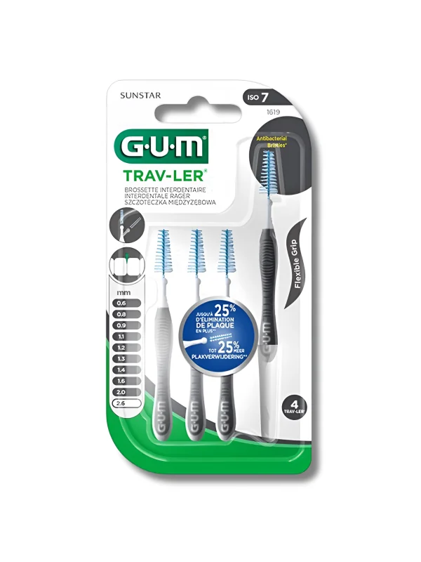 GUM - TRAVLER BROSSETTE INTERDENTAIRE BOITE DE 4 (1619)