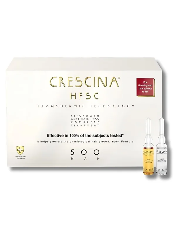 CRESCINA TTT COMPLET (ANTI CHUTE+REPOUSSE) 500 HOMME 10 +10 AMPOULES