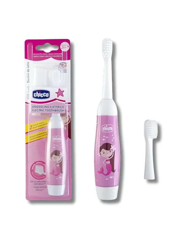 CHICCO - BROSSE A DENTS ELECTRIQUE ROSE +3ANS